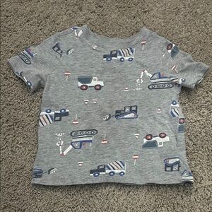Old Navy Gray T-Shirt with Construction Print